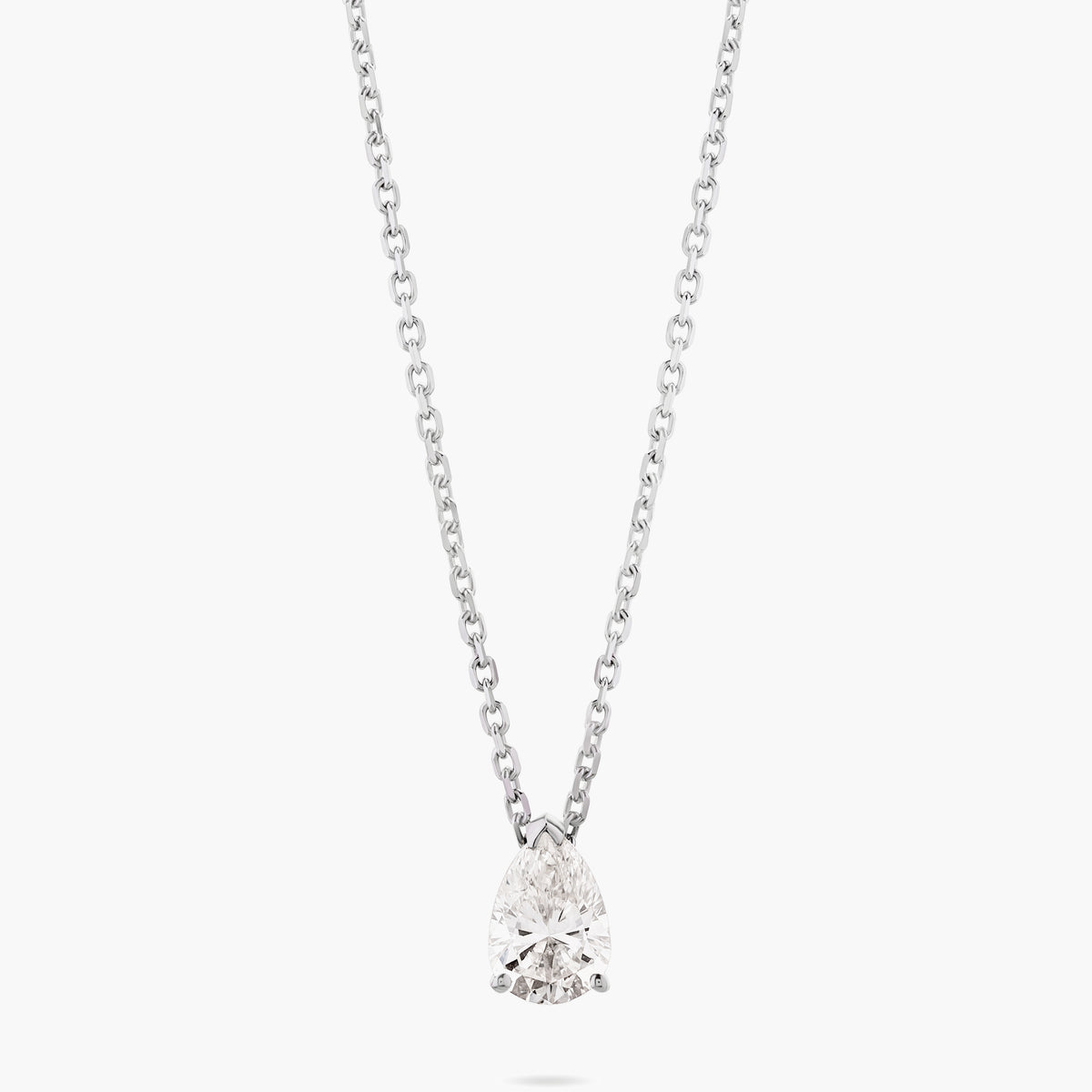 Pear Diamond Pendant Necklace