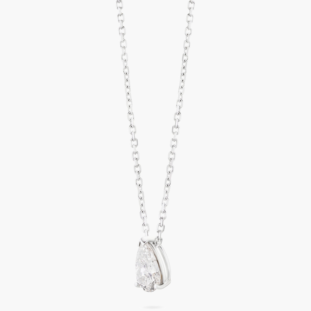 Pear Diamond Pendant Necklace