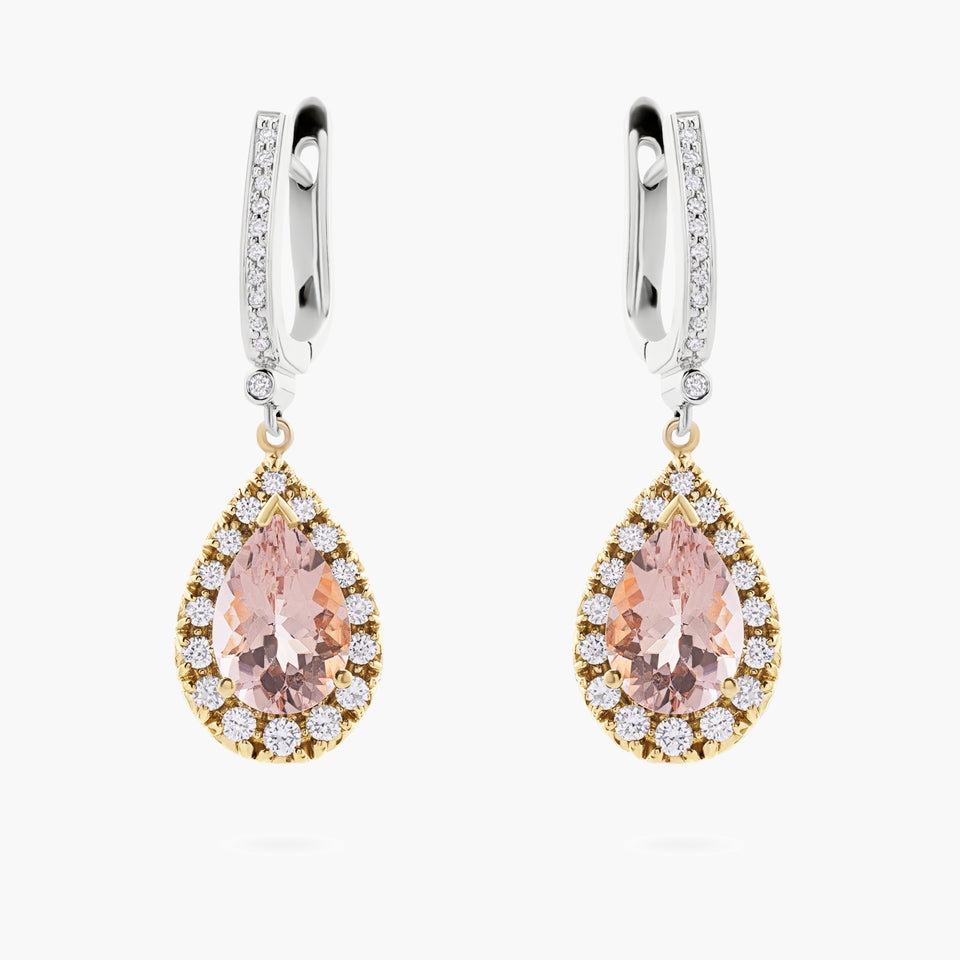 Morganite Drop Earrings