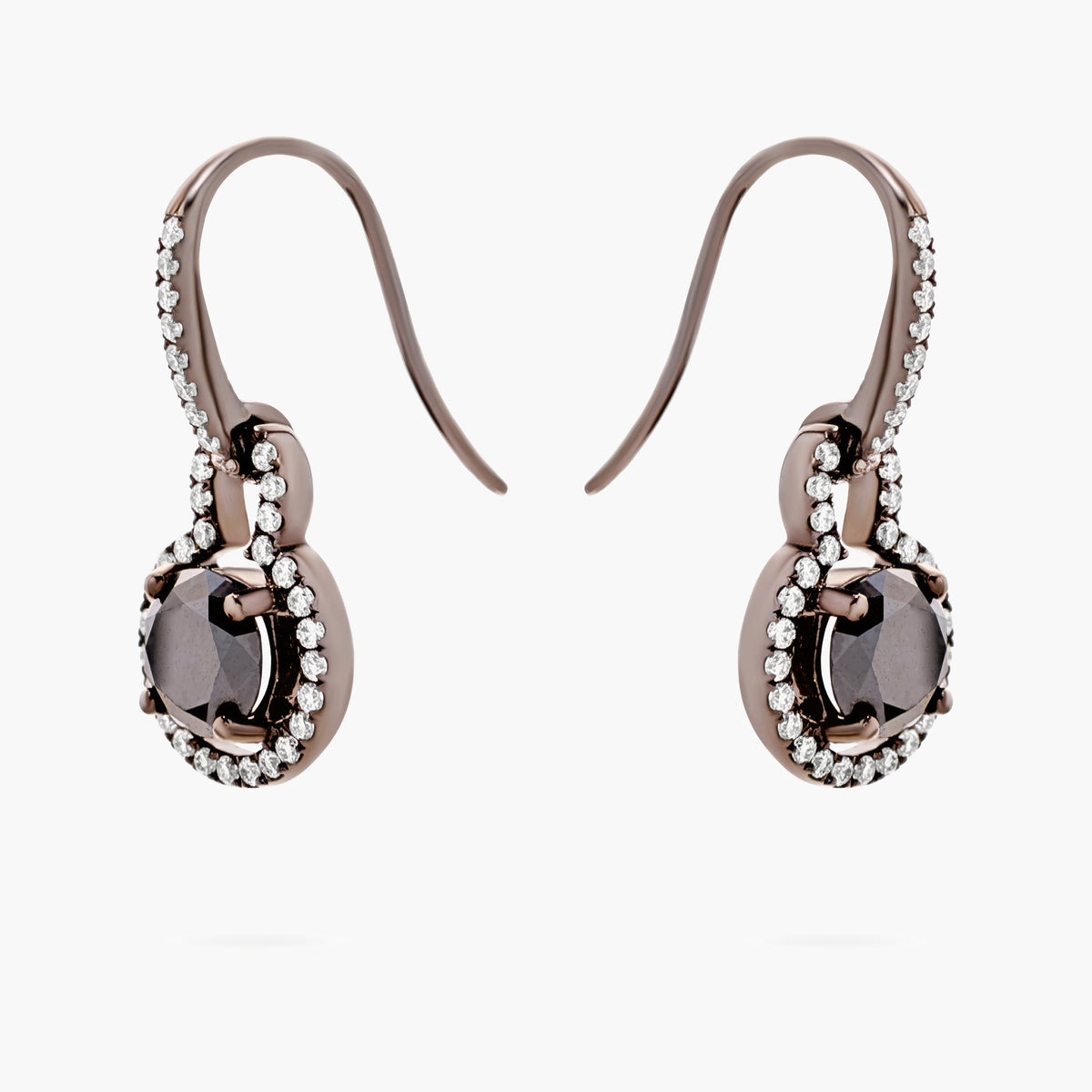 Black Diamond Drop Earrings