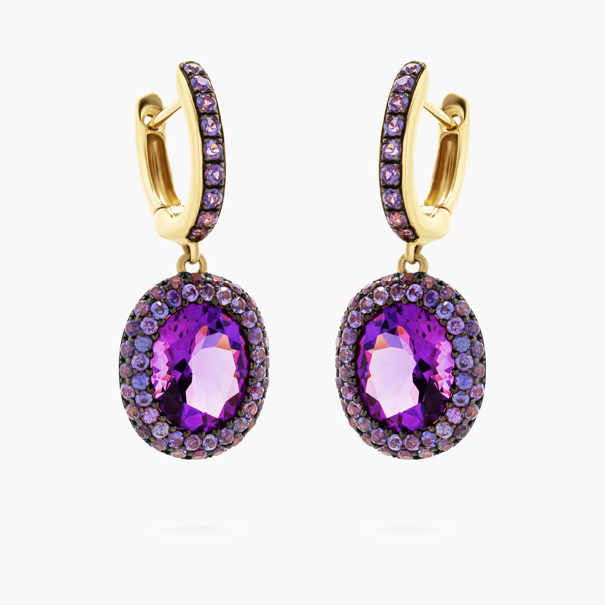 Amethyst drop earrings