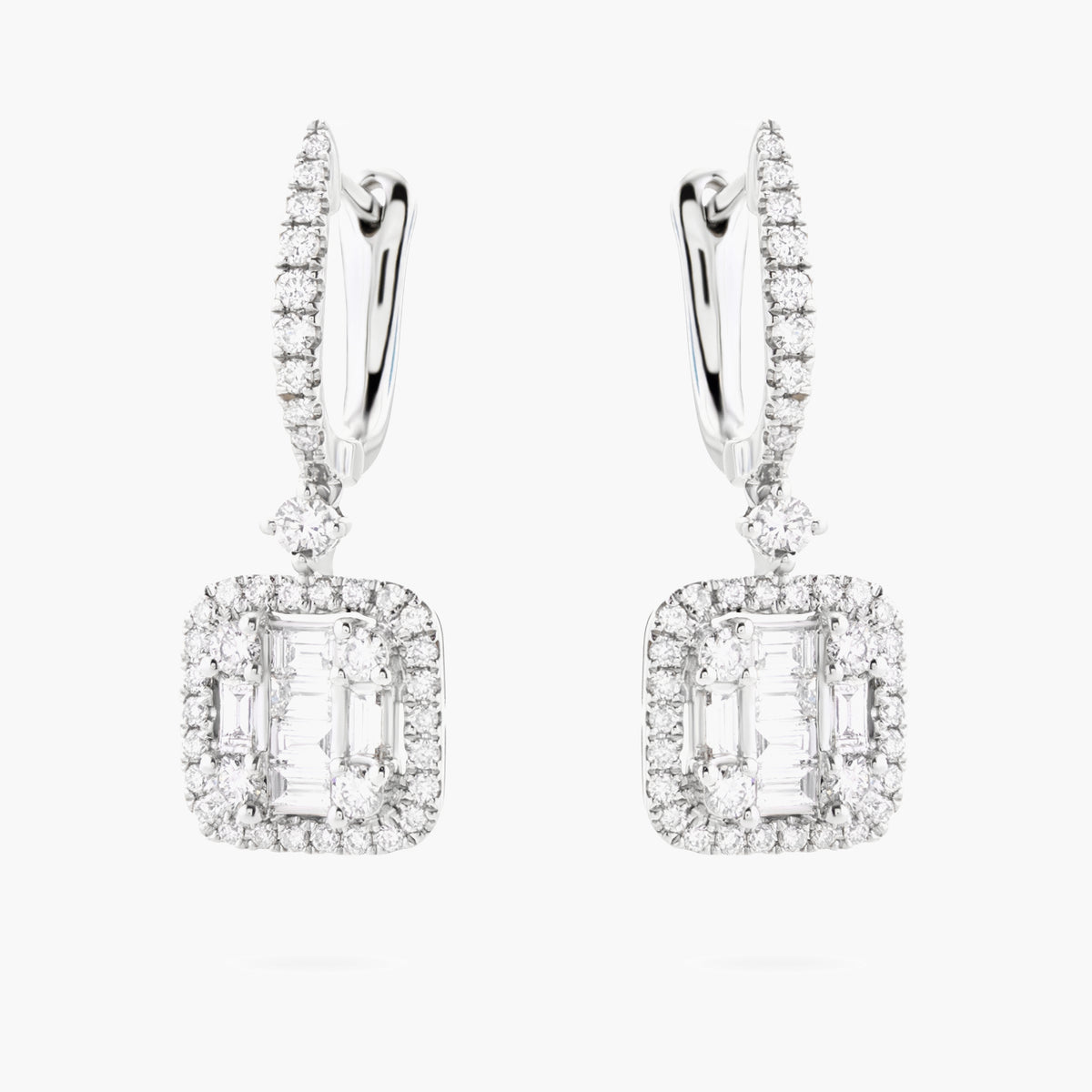 Diamond illusion drop earrings