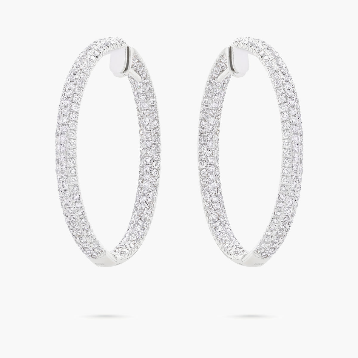 Inside/outside Pave hoops