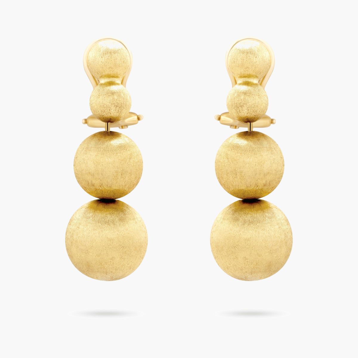 Satin finished ball earrings