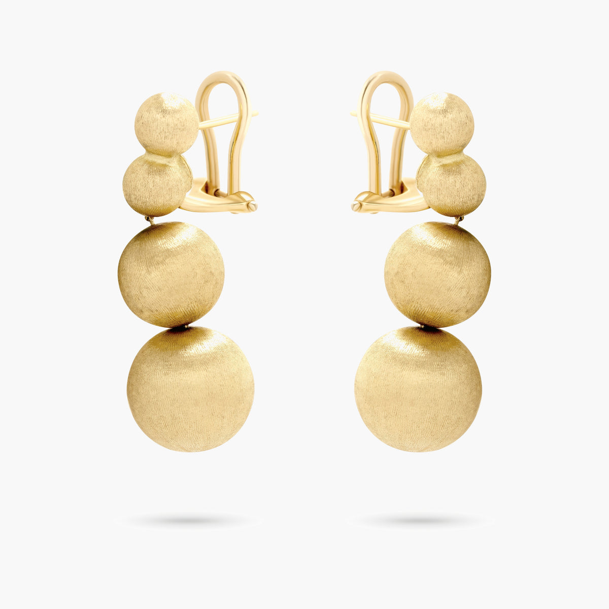 Satin finished ball earrings