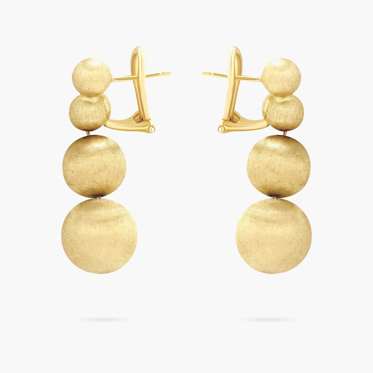 Satin finished ball earrings