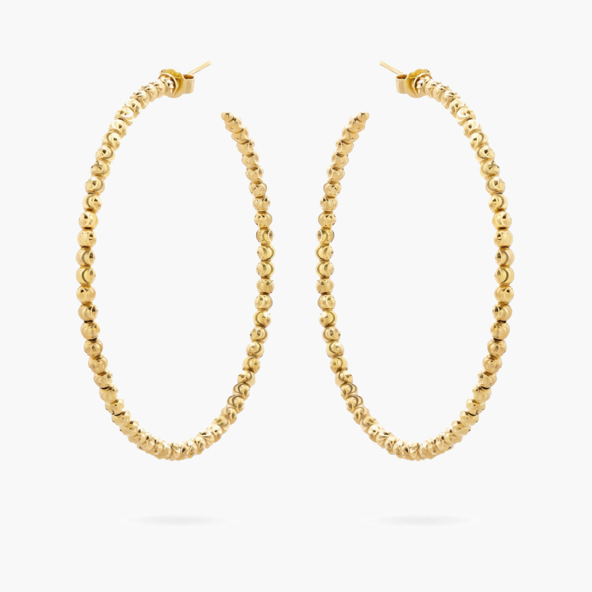 Diamond cut hoop earrings