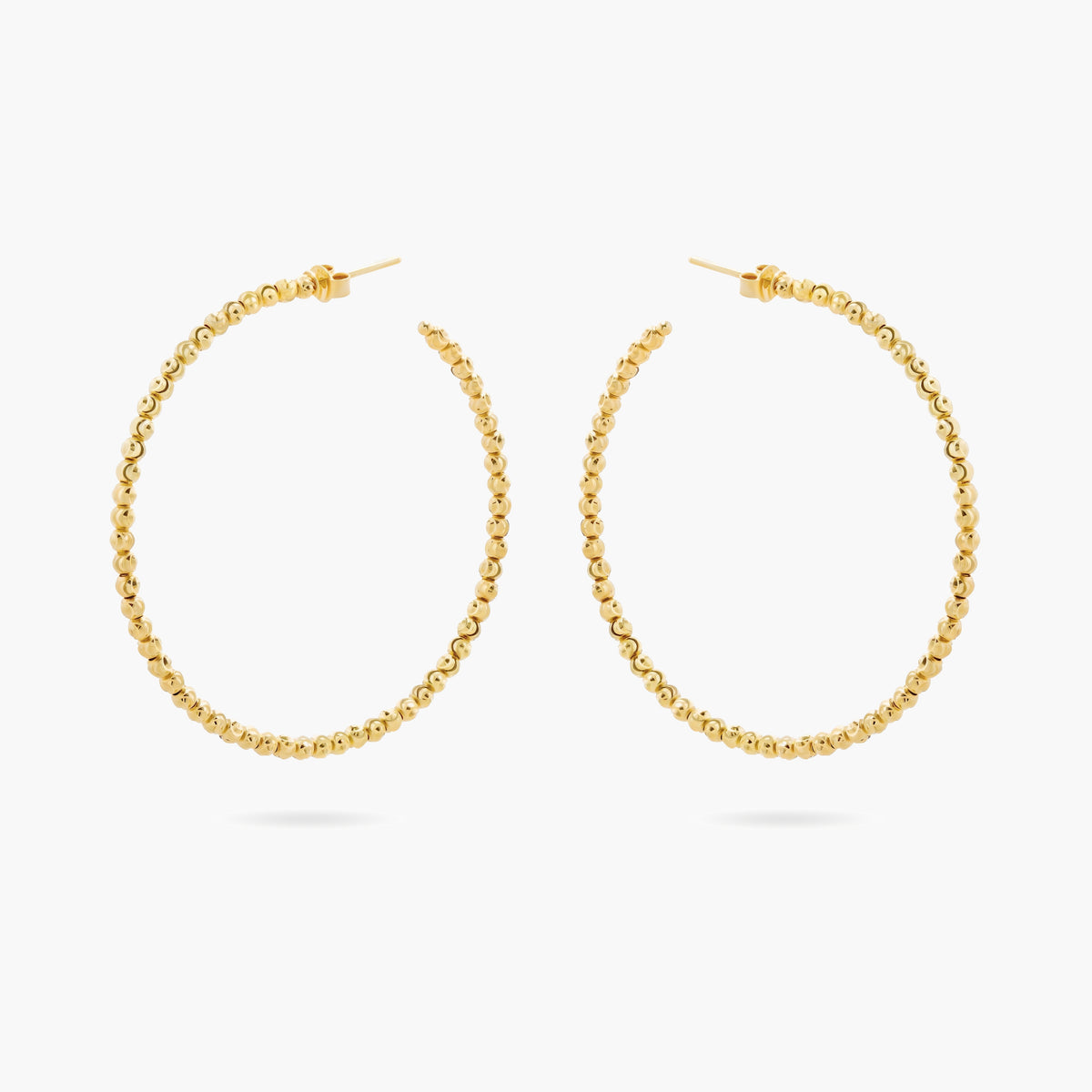 Diamond cut hoop earrings