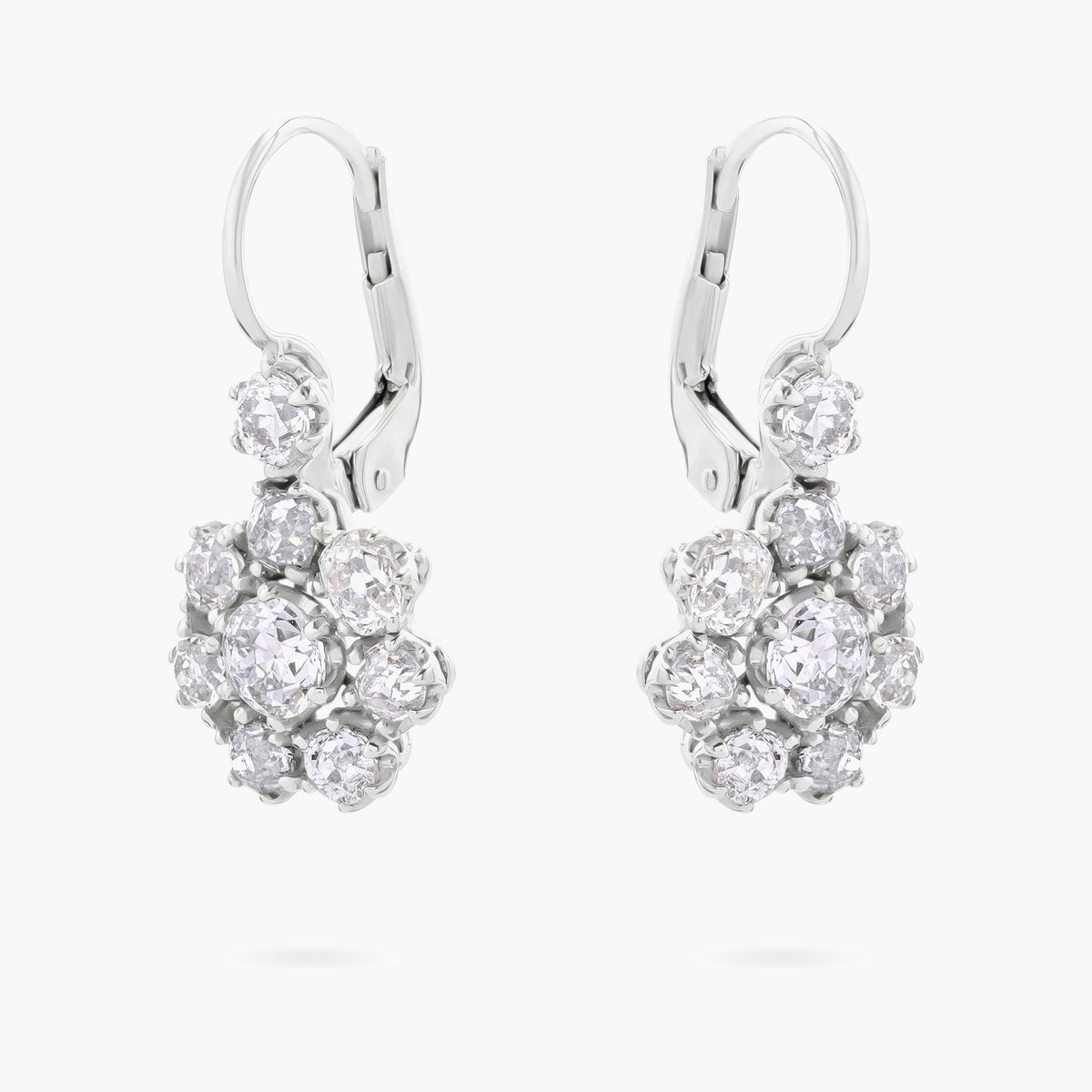 Antique style diamond earrings
