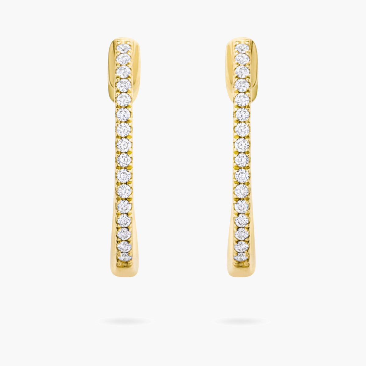 Diamond oval hoops