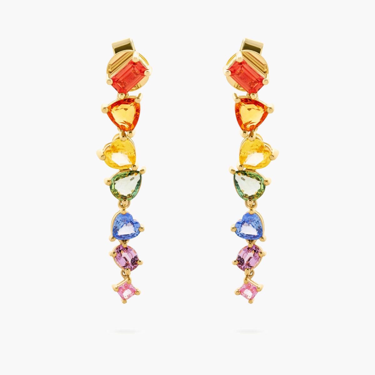 Multicolour Sapphire Drop Earrings