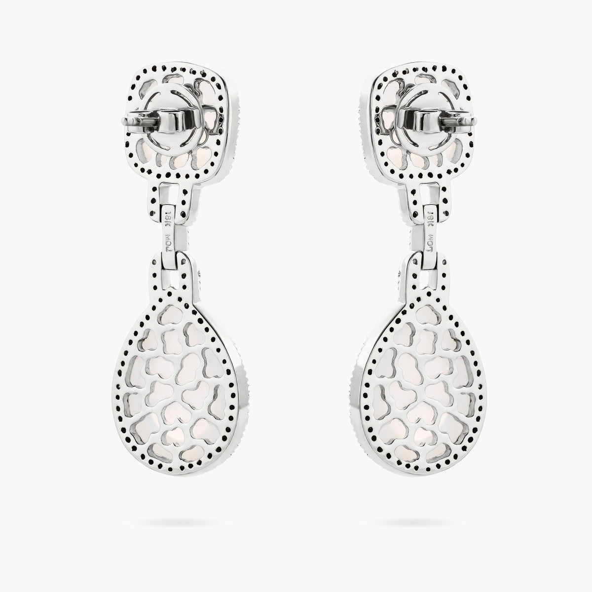 Moonstone and Diamond Drop Earrings