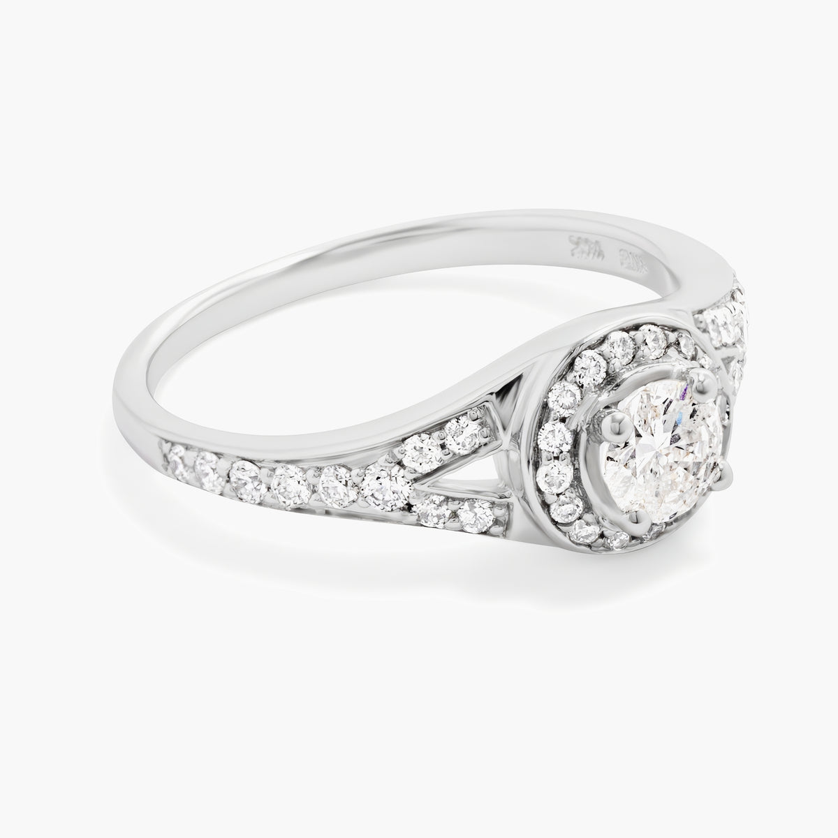 Split shank Diamond engagement ring