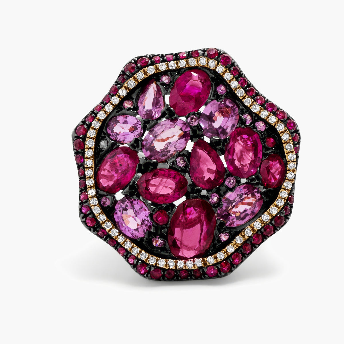 Crimson Cluster Ring