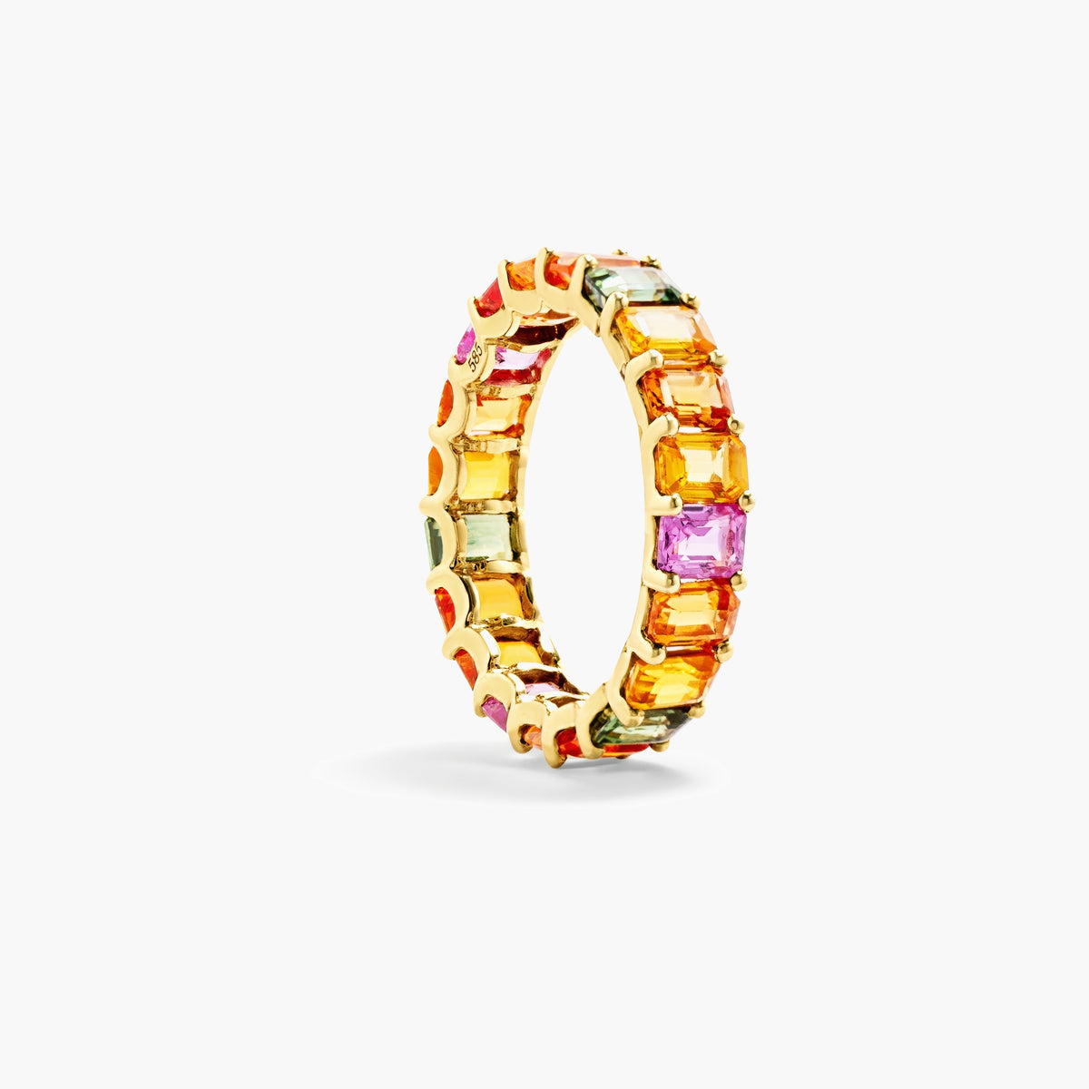 Multi colour sapphire band